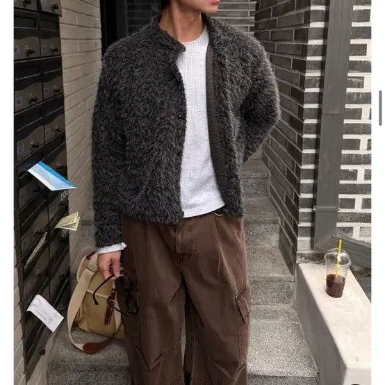 [BUNJANG] Buddy Wing Yarn Crop Round Cardigan / 크롭 버디 날개사 라운드 가디건