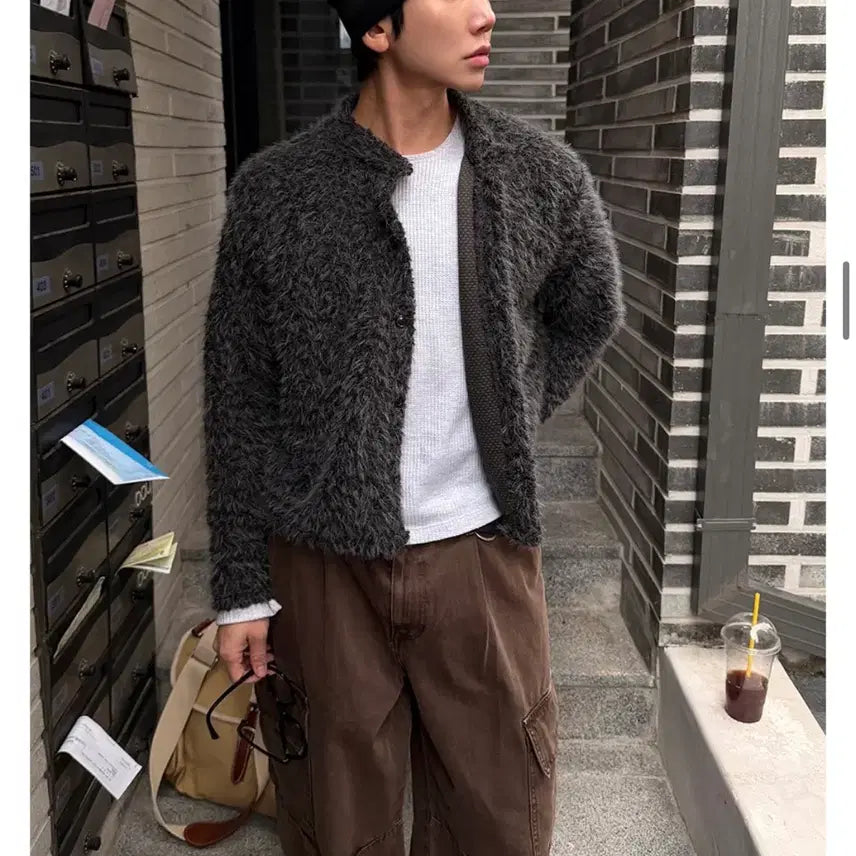 [BUNJANG] Buddy Wing Yarn Crop Round Cardigan / 크롭 버디 날개사 라운드 가디건