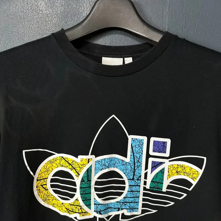 [BUNJANG] Adidas Trefoil Printed Black T-shirt / XL 아디다스 트레포일 프린팅 블랙 반팔 티셔츠