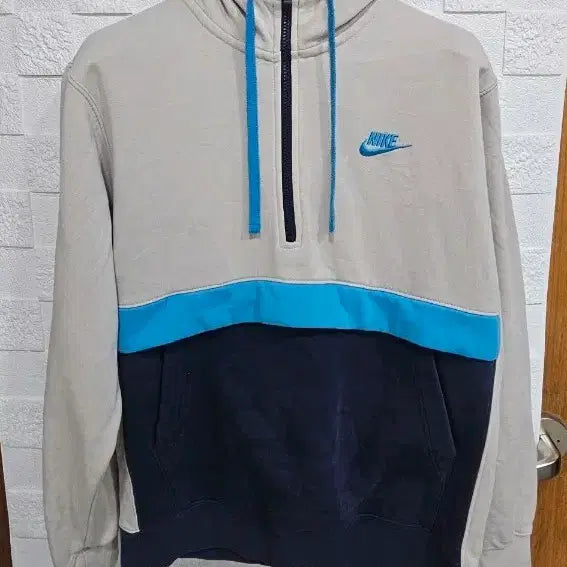 [SOLD OUT] 나이키 하프집업 후드티 기모 배색