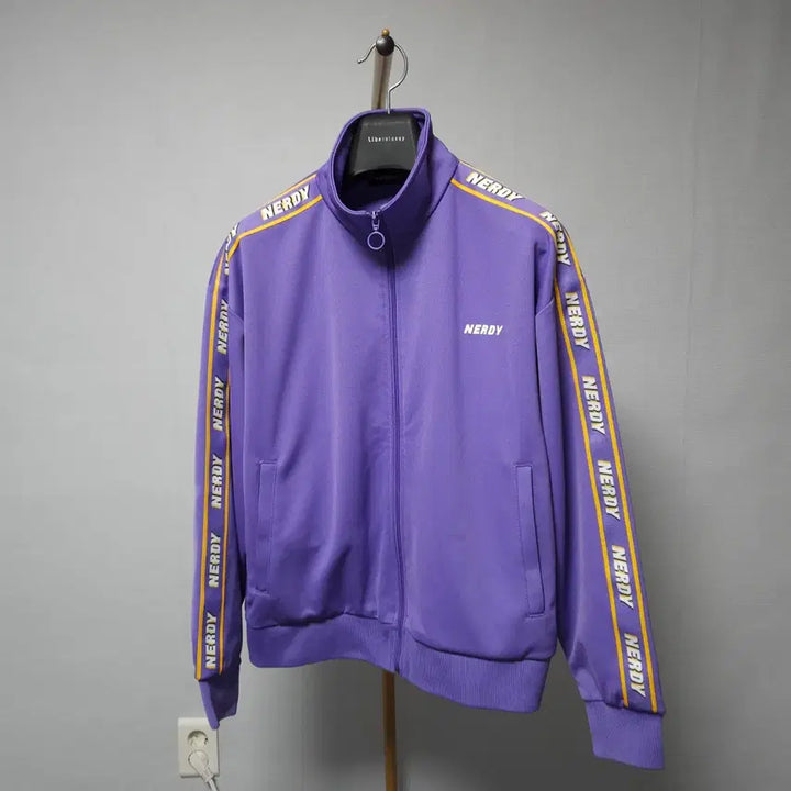 [BUNJANG] Nerdy Side Logo Purple Track Top Jersey / 널디 사이드 로고 퍼플 트랙탑 저지