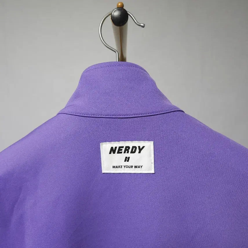 [BUNJANG] Nerdy Side Logo Purple Track Top Jersey / 널디 사이드 로고 퍼플 트랙탑 저지
