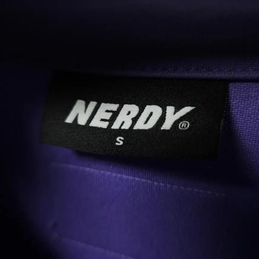 [BUNJANG] Nerdy Side Logo Purple Track Top Jersey / 널디 사이드 로고 퍼플 트랙탑 저지