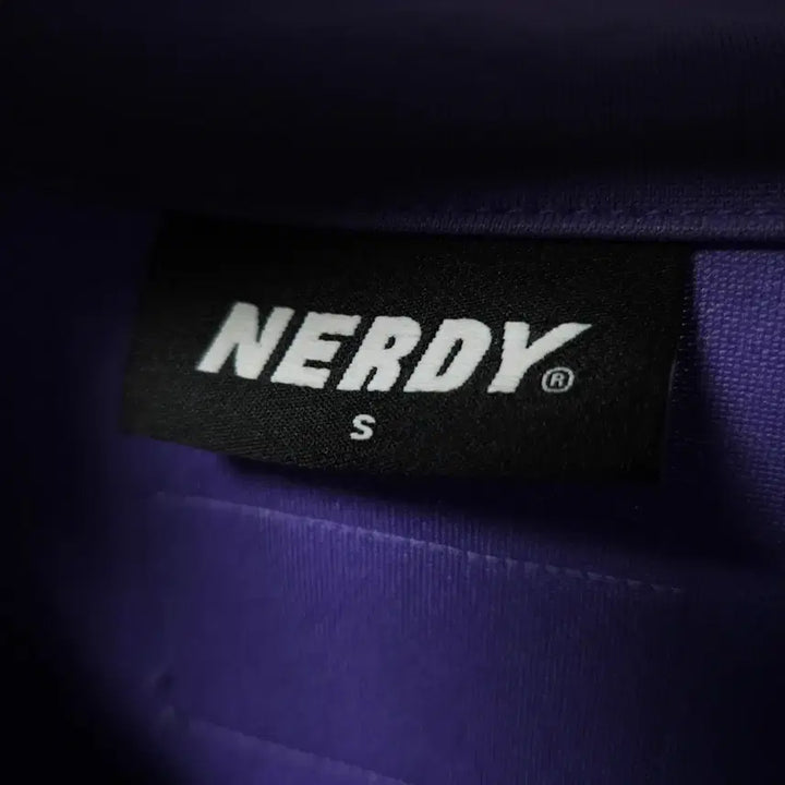 [BUNJANG] Nerdy Side Logo Purple Track Top Jersey / 널디 사이드 로고 퍼플 트랙탑 저지