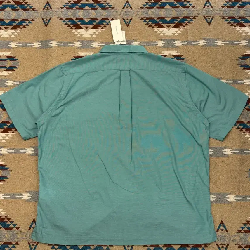 [BUNJANG] Nanamica Open Collar Panama Short Sleeve Shirt Mint / [M][100] 나나미카 오픈카라 파나마 숏슬리브 셔츠 민트
