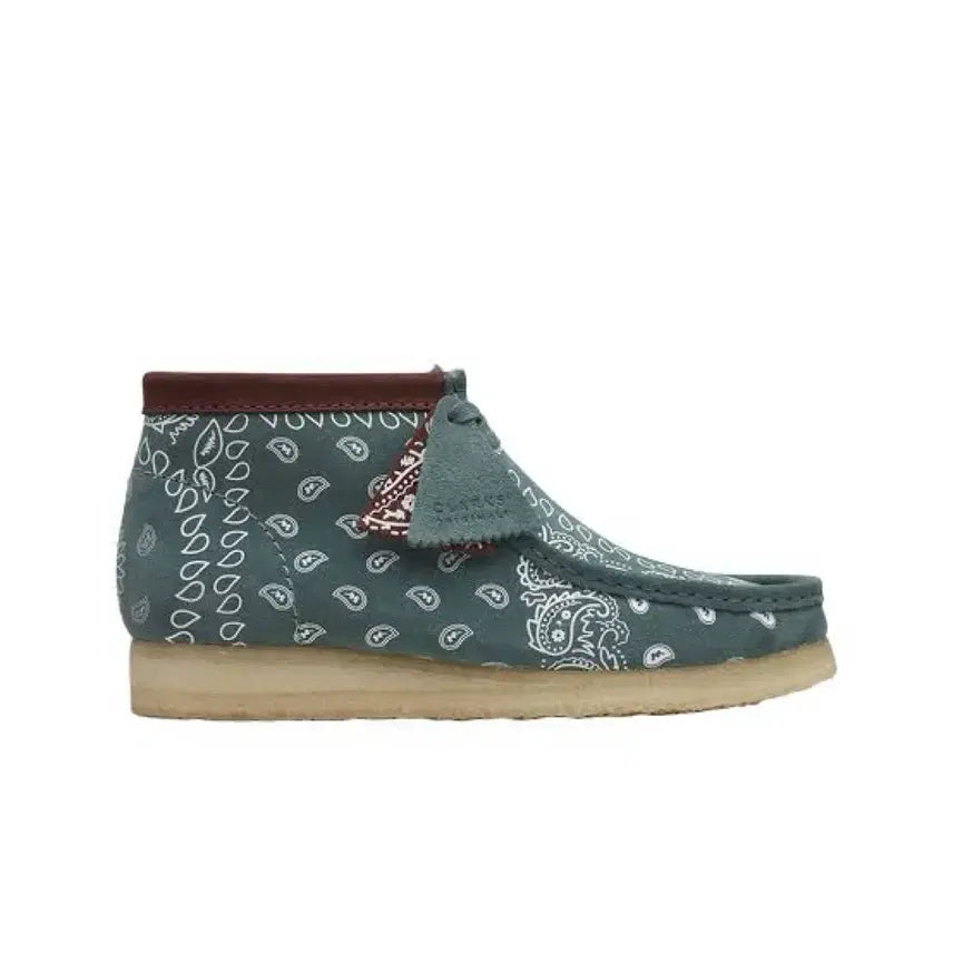 [BUNJANG] Clarks Wallabee Boots Green Paisley UK7 / 클락스 왈라비 부츠 그린 페이즐리 UK7 새상품