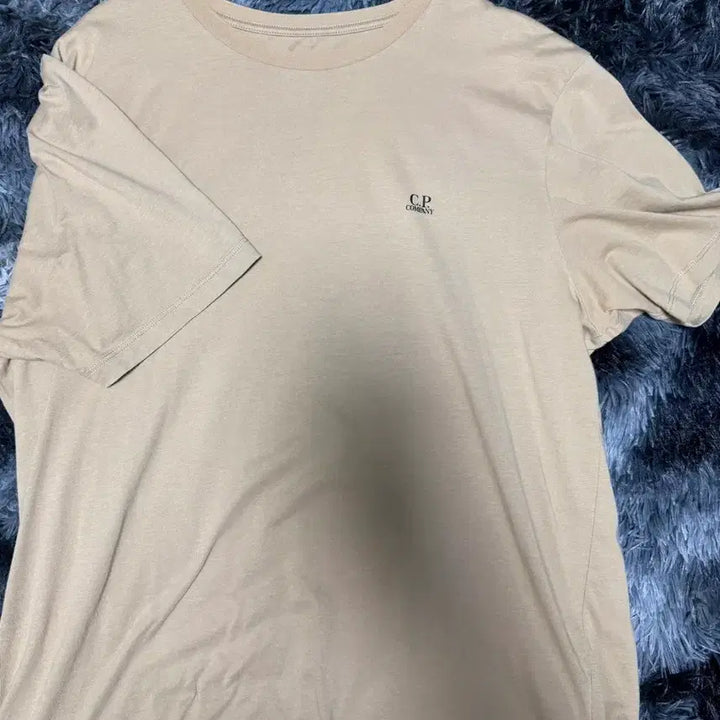 [BUNJANG] CP Company Beige Short Sleeve T-shirt / CP 컴퍼니 베이지 반팔
