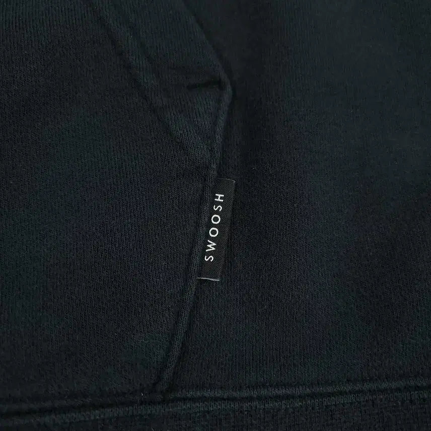 [BUNJANG] Nike Big Swoosh Logo Raglan Cotton Blend Hoodie / 나이키 블랙 화이트 레드 배색 빅스우시 로고 암로고 레글런 코튼블렌드 후