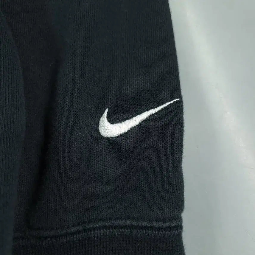 [BUNJANG] Nike Big Swoosh Logo Raglan Cotton Blend Hoodie / 나이키 블랙 화이트 레드 배색 빅스우시 로고 암로고 레글런 코튼블렌드 후