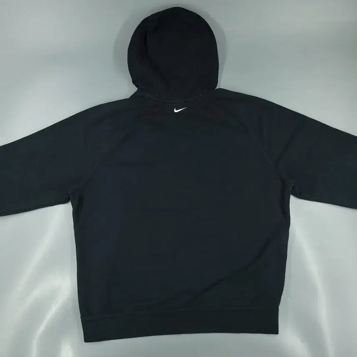 [BUNJANG] Nike Big Swoosh Logo Raglan Cotton Blend Hoodie / 나이키 블랙 화이트 레드 배색 빅스우시 로고 암로고 레글런 코튼블렌드 후
