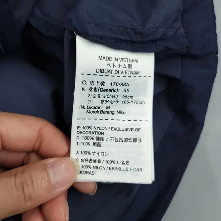 [BUNJANG] Nike Navy Swoosh Reflective Raglan Ripstop Hooded Nylon Jacket / 나이키 네이비 스우시 로고 리플렉티브 레글런 립스탑 후드 나일론 초경량