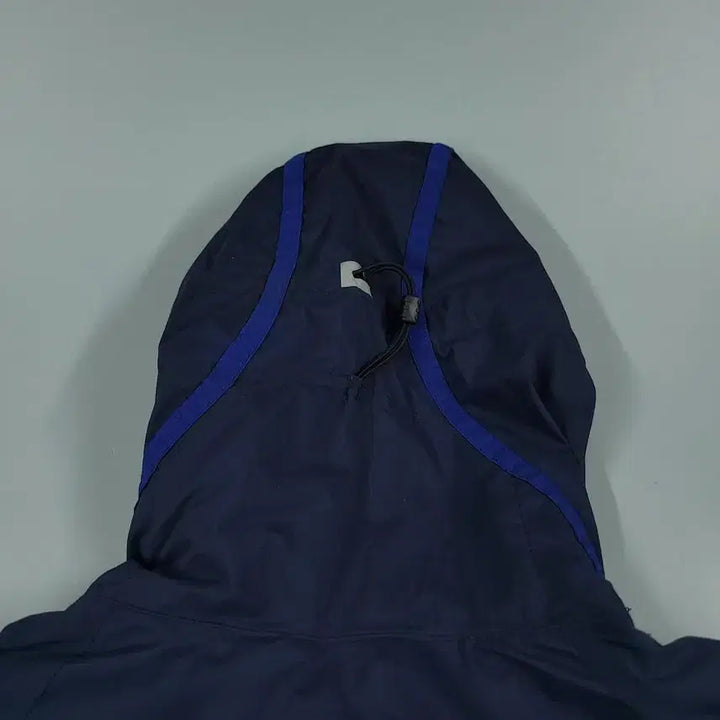 [BUNJANG] Nike Navy Swoosh Reflective Raglan Ripstop Hooded Nylon Jacket / 나이키 네이비 스우시 로고 리플렉티브 레글런 립스탑 후드 나일론 초경량