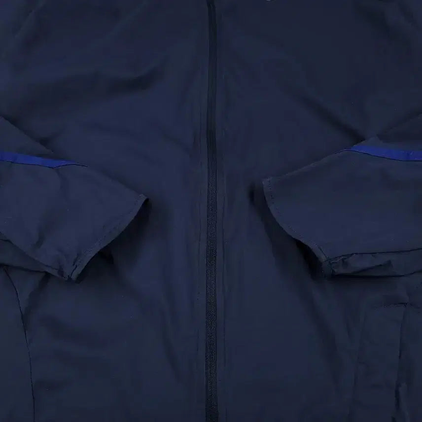 [BUNJANG] Nike Navy Swoosh Reflective Raglan Ripstop Hooded Nylon Jacket / 나이키 네이비 스우시 로고 리플렉티브 레글런 립스탑 후드 나일론 초경량
