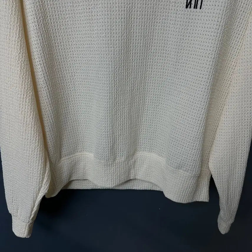 [BUNJANG] La Mar Maison Ivory V-Neck Knit T-Shirt / free 라멀마메종 아이보리 브이넥 니트 티셔츠