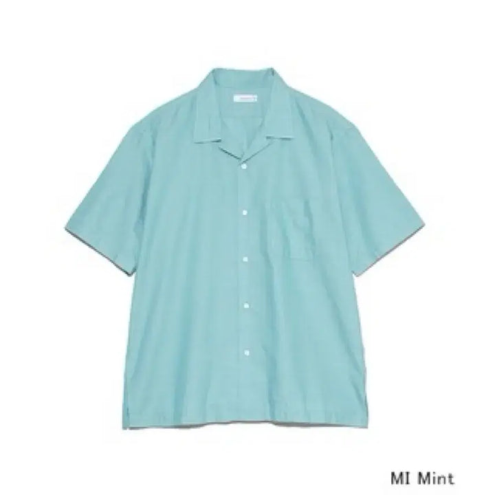 [BUNJANG] Nanamica Panama Short Sleeve Shirt Mint / [XL][110] 나나미카 오픈카라 파나마 숏슬리브 셔츠 민트