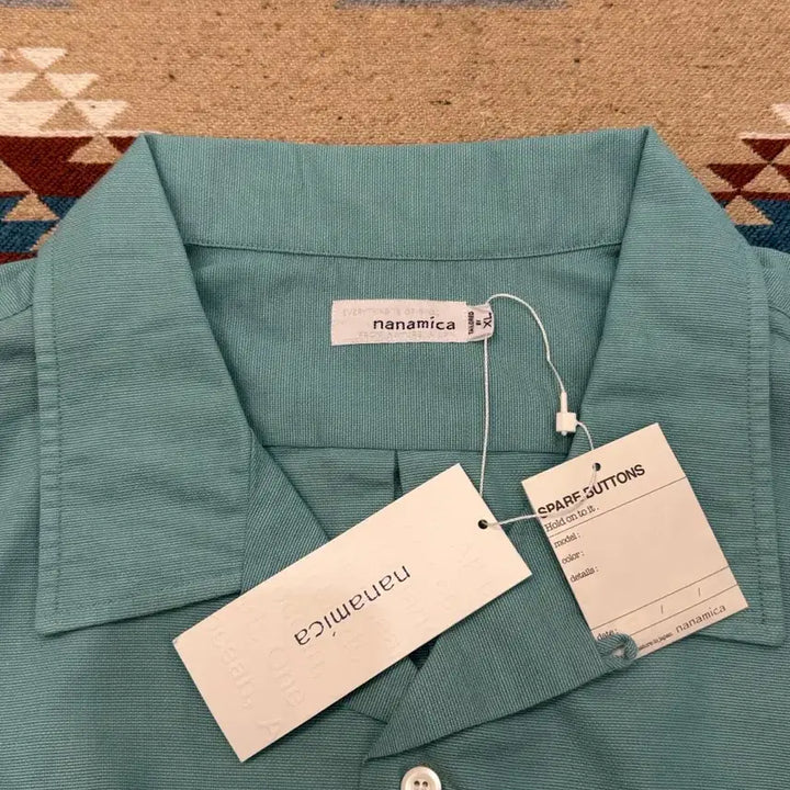 [BUNJANG] Nanamica Panama Short Sleeve Shirt Mint / [XL][110] 나나미카 오픈카라 파나마 숏슬리브 셔츠 민트