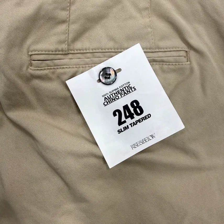 [SOLD OUT] (새상품) 라이즈앤빌로우 248 치노 카키 34