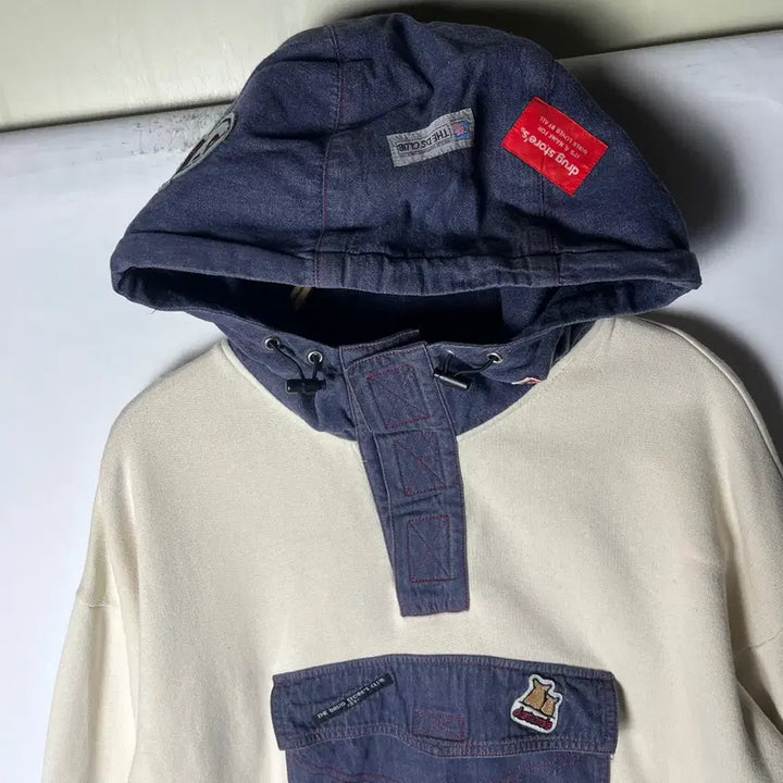 [BUNJANG] Drug Store Elbow Patch Anorak Hoodie / [Drug stores] 드럭스토어 엘보패치 아노락 후드