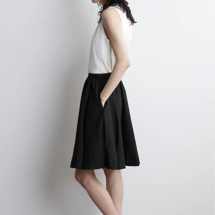 [BUNJANG] COS Black Cotton Midi Skirt / 코스 블랙 코튼 미디 스커트