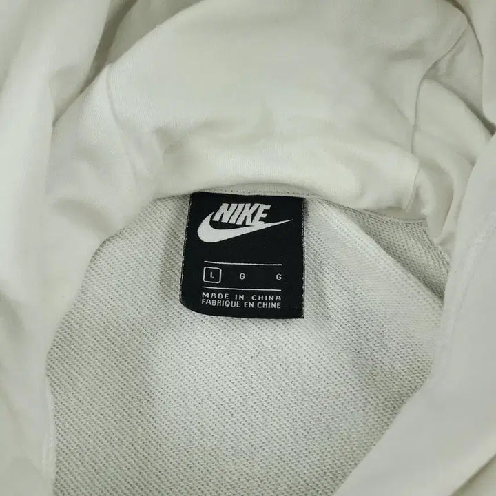 [BUNJANG] Nike White Black Big Swoosh Spellout Raglan Cotton Blend Hoodie / 나이키 화이트 블랙 빅스우시 로고 스펠아웃 레글런 코튼블렌드 후드 티셔츠