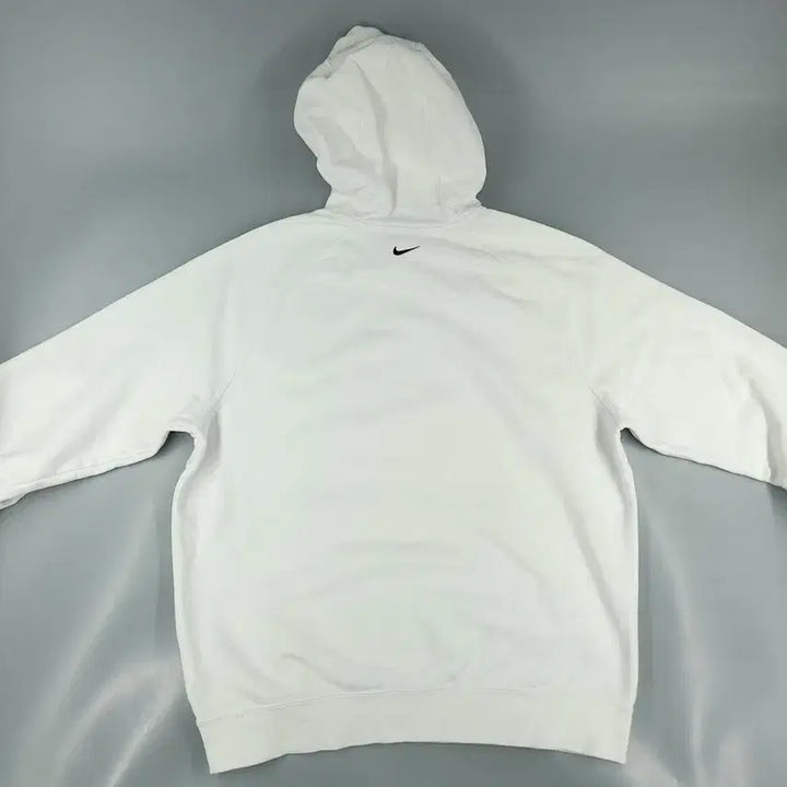 [BUNJANG] Nike White Black Big Swoosh Spellout Raglan Cotton Blend Hoodie / 나이키 화이트 블랙 빅스우시 로고 스펠아웃 레글런 코튼블렌드 후드 티셔츠