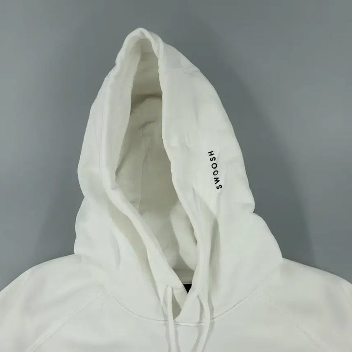 [BUNJANG] Nike White Black Big Swoosh Spellout Raglan Cotton Blend Hoodie / 나이키 화이트 블랙 빅스우시 로고 스펠아웃 레글런 코튼블렌드 후드 티셔츠