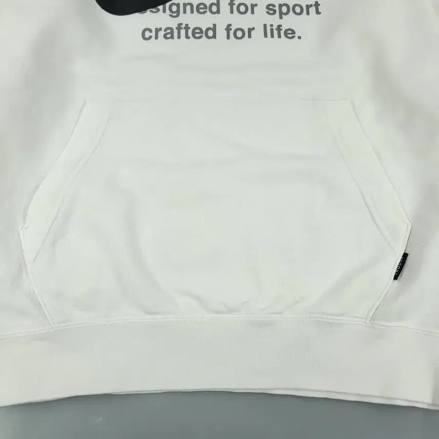 [BUNJANG] Nike White Black Big Swoosh Spellout Raglan Cotton Blend Hoodie / 나이키 화이트 블랙 빅스우시 로고 스펠아웃 레글런 코튼블렌드 후드 티셔츠