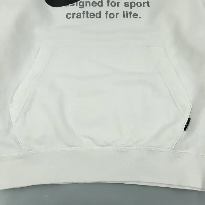 [BUNJANG] Nike White Black Big Swoosh Spellout Raglan Cotton Blend Hoodie / 나이키 화이트 블랙 빅스우시 로고 스펠아웃 레글런 코튼블렌드 후드 티셔츠