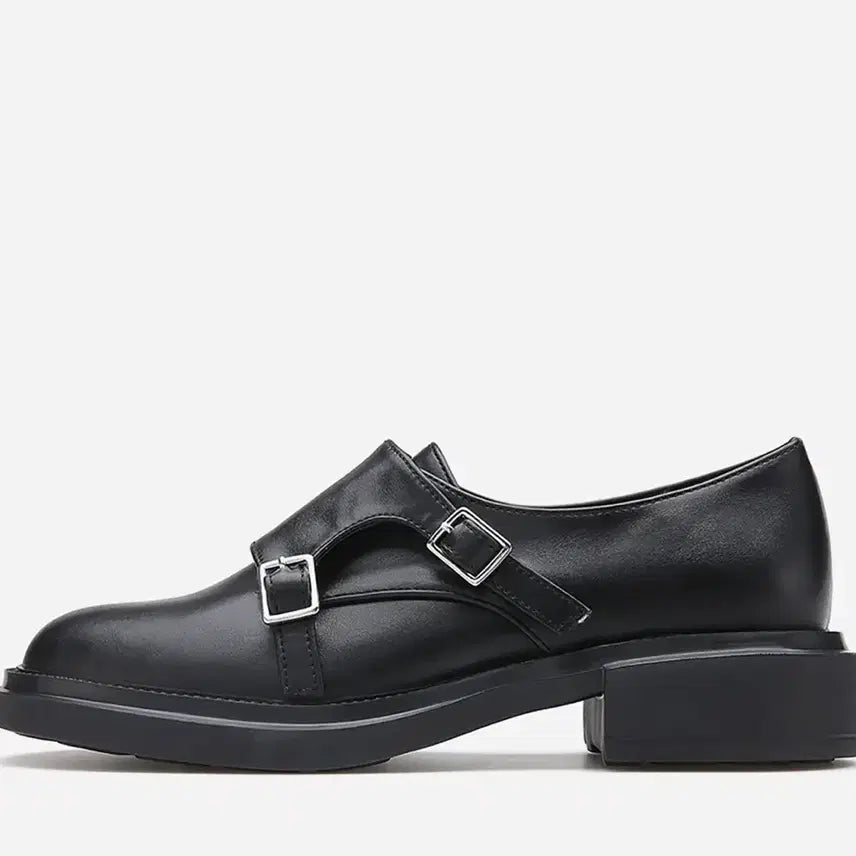 [BUNJANG] Salt &amp; Chocolate Black Monk Strap Loafers / 솔트앤 초콜릿 블랙 몽크 스트랩 로퍼 230