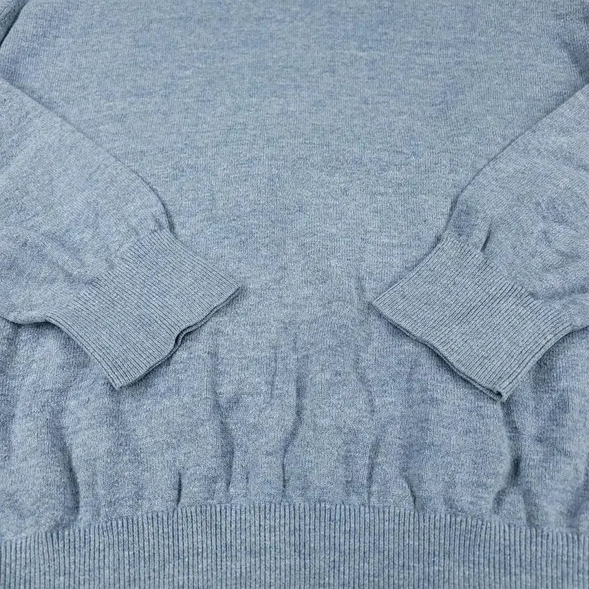 [BUNJANG] Tommy Hilfiger Light Blue V-Neck Cotton Knit Sweater / 타미힐피거 라이트블루 브이넥 코튼 니트 M
