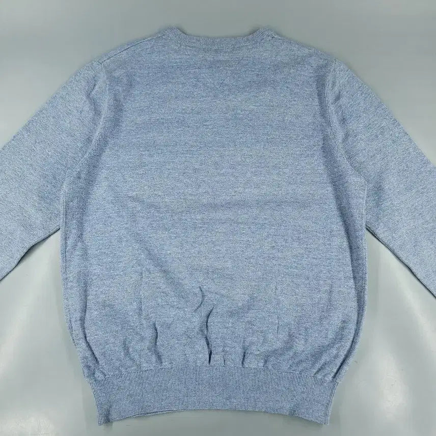 [BUNJANG] Tommy Hilfiger Light Blue V-Neck Cotton Knit Sweater / 타미힐피거 라이트블루 브이넥 코튼 니트 M