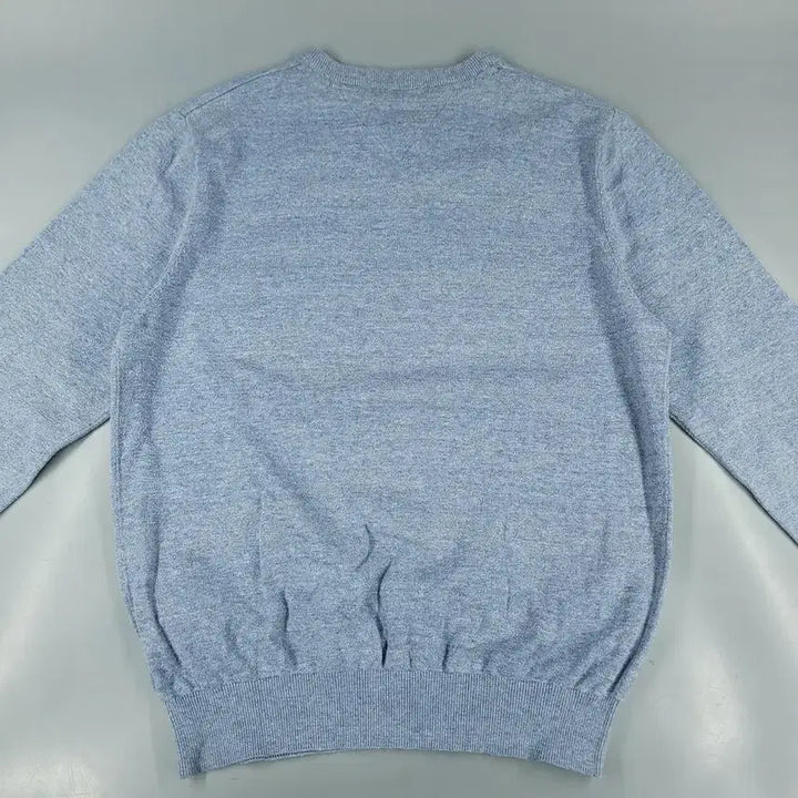 [BUNJANG] Tommy Hilfiger Light Blue V-Neck Cotton Knit Sweater / 타미힐피거 라이트블루 브이넥 코튼 니트 M