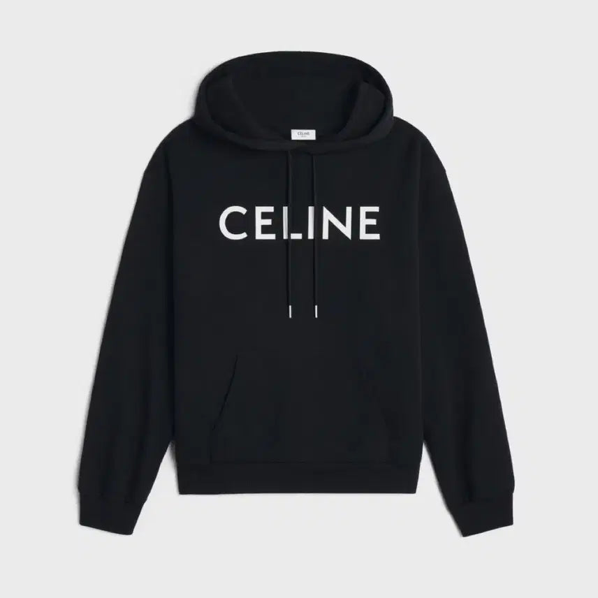 [BUNJANG] Celine Black Logo Hoodie XL / 셀린느 블랙 로고 후드티 XL
