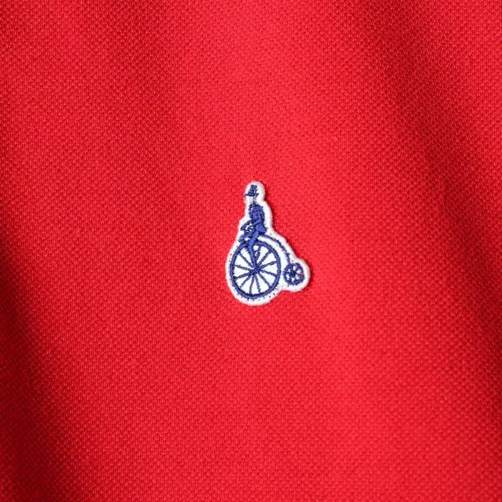 [BUNJANG] Beanpole Small Logo Polo Shirt Red / (M) 빈폴 반팔 카라 티셔츠 스몰로고 레드 올드스쿨-184DE