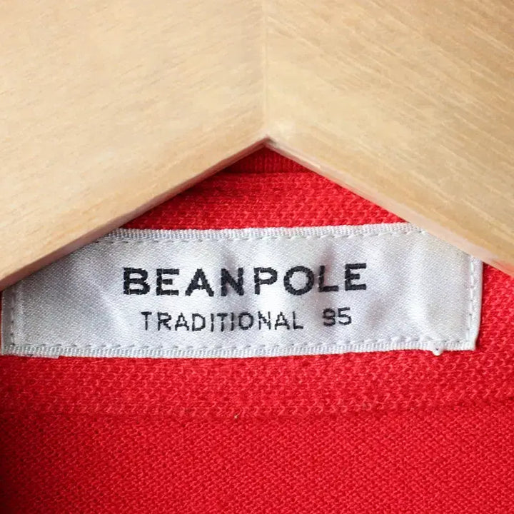 [BUNJANG] Beanpole Small Logo Polo Shirt Red / (M) 빈폴 반팔 카라 티셔츠 스몰로고 레드 올드스쿨-184DE