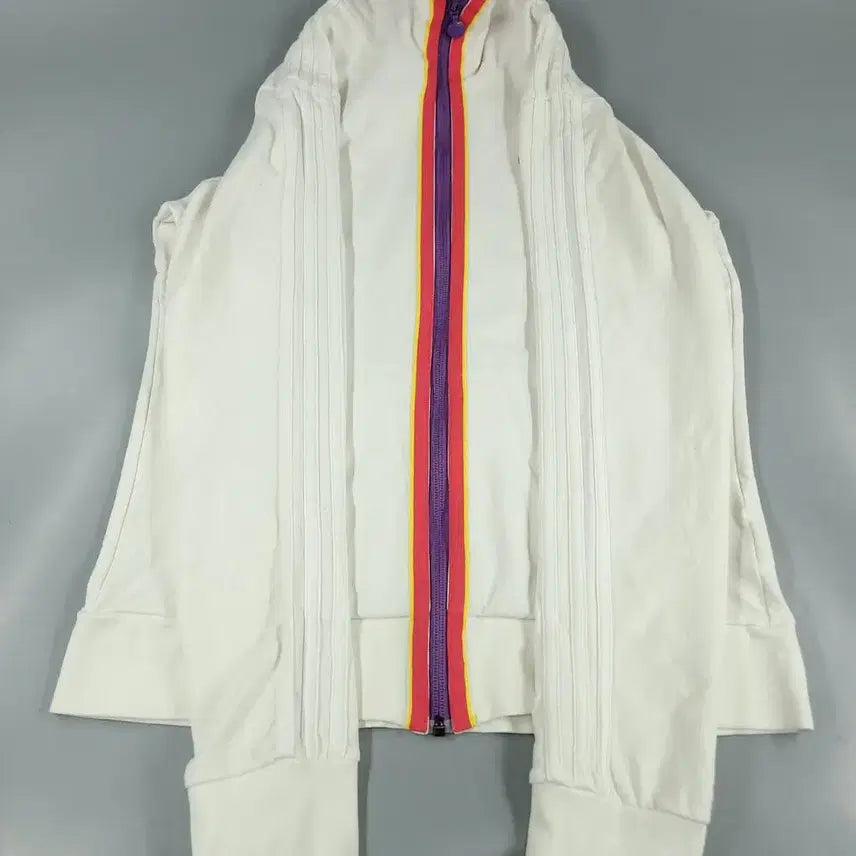 [BUNJANG] Adidas Neo Label JP White Pink Yellow Spellout Logo Jacket / 아디다스 네오라벨 JP 화이트 핑크 옐로우 배색 스펠아웃 로고 라이닝 레
