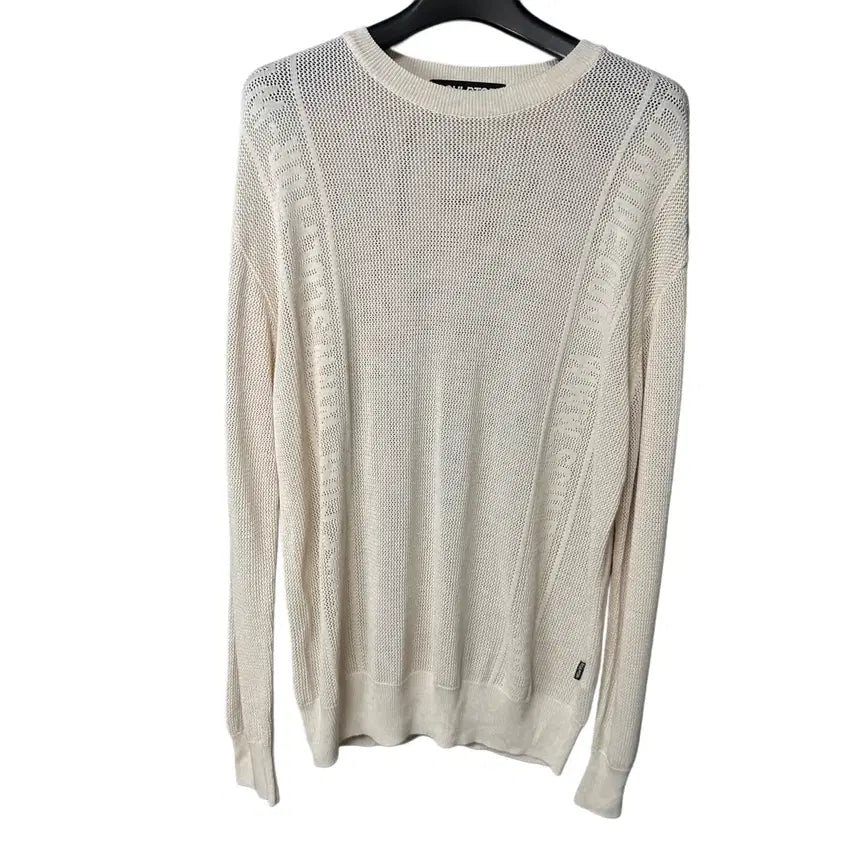 [BUNJANG] XL Sculptor Ivory Mesh Knit T-shirt / XL 스컬프터 아이보리 메쉬 니트 티셔츠