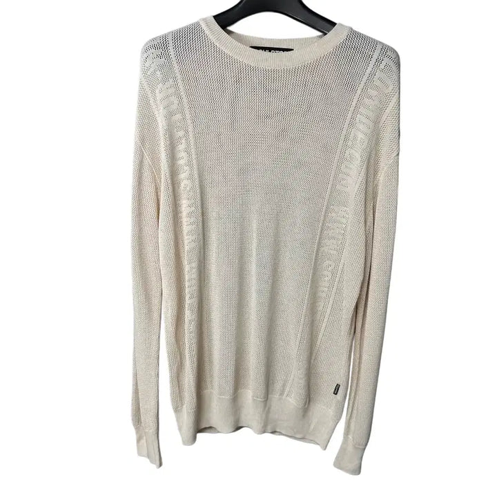 [BUNJANG] XL Sculptor Ivory Mesh Knit T-shirt / XL 스컬프터 아이보리 메쉬 니트 티셔츠
