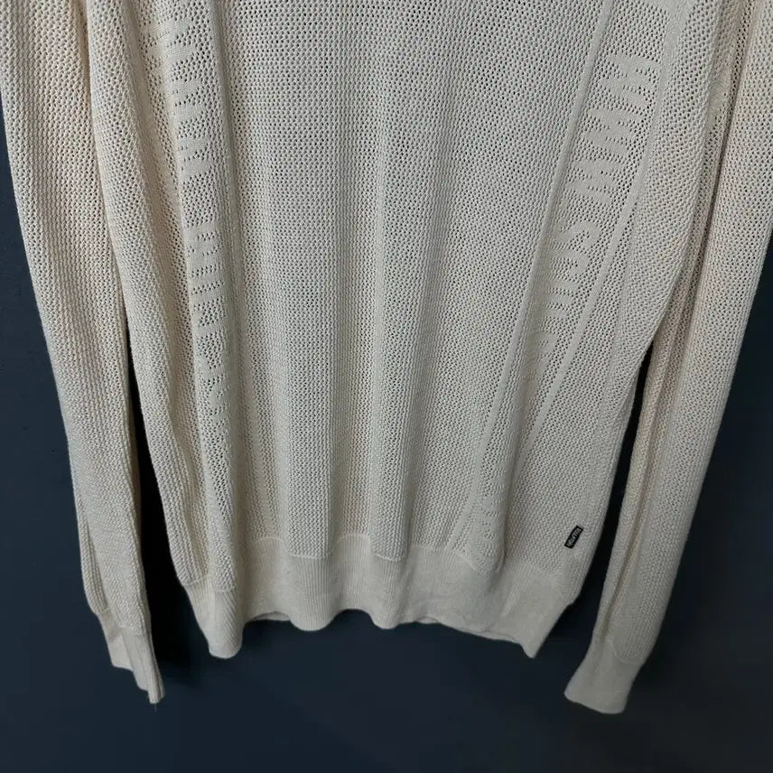 [BUNJANG] XL Sculptor Ivory Mesh Knit T-shirt / XL 스컬프터 아이보리 메쉬 니트 티셔츠