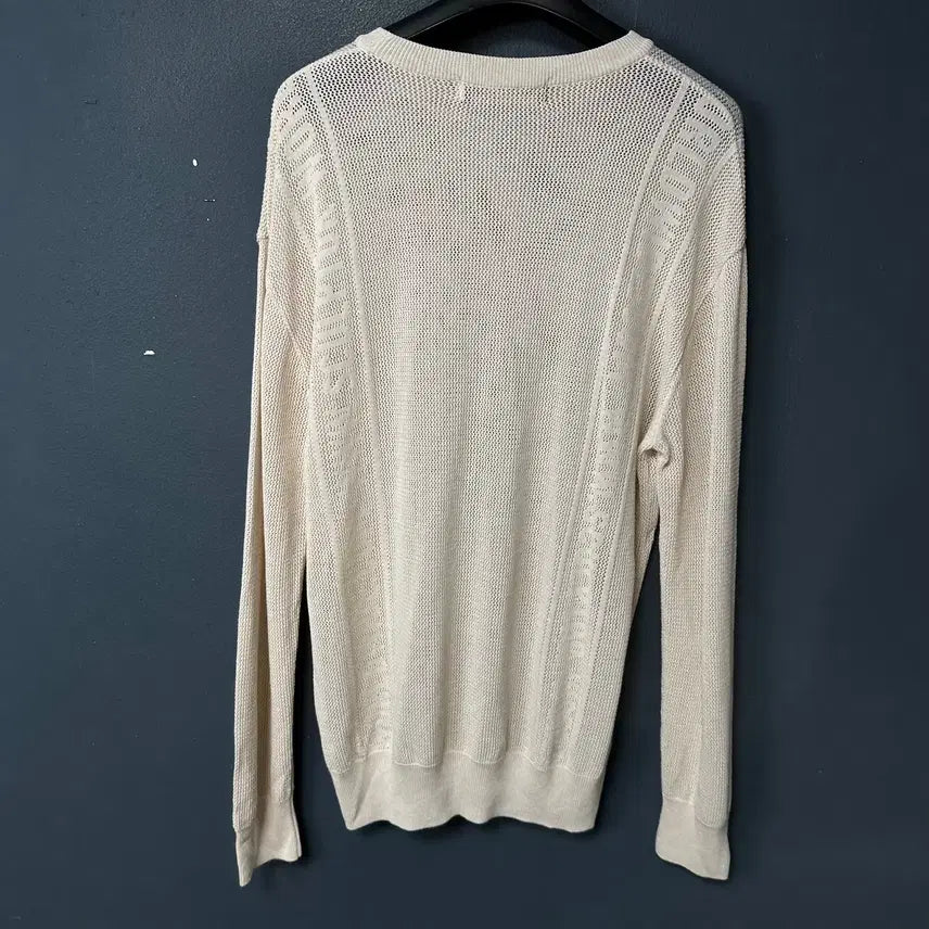 [BUNJANG] XL Sculptor Ivory Mesh Knit T-shirt / XL 스컬프터 아이보리 메쉬 니트 티셔츠
