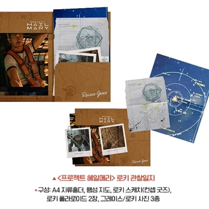 [BUNJANG] Project Hail Mary Rocky Observation Log Set / 프로젝트헤일메리 로키 관찰일지 세트