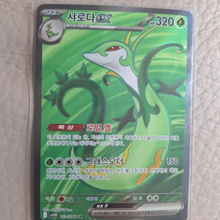 [BUNJANG] Pokemon Serperior EX SR Card / 포켓몬 샤로다 EX SR카드