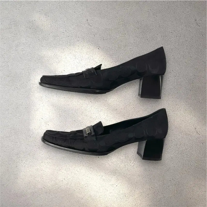 [BUNJANG] Coach Signature Canvas Pumps / [240] 코치 시그니처 캔버스 이태리제 펌프스 (No.561)