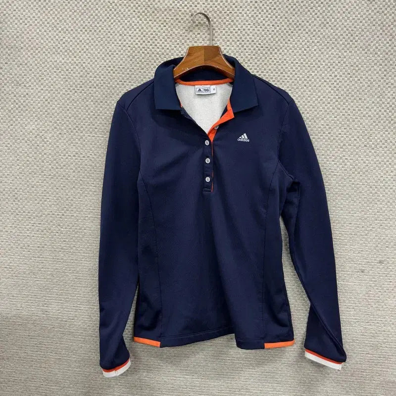 [BUNJANG] Adidas Golf Long Sleeve Collar T-Shirt / 아디다스 골프 약기모 긴팔카라티 95 M16906
