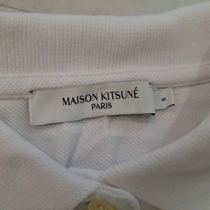 [BUNJANG] Maison Kitsune Fox Patch Polo Shirt White S / 메종키츠네 폭스 반팔 카라티 화이트 s