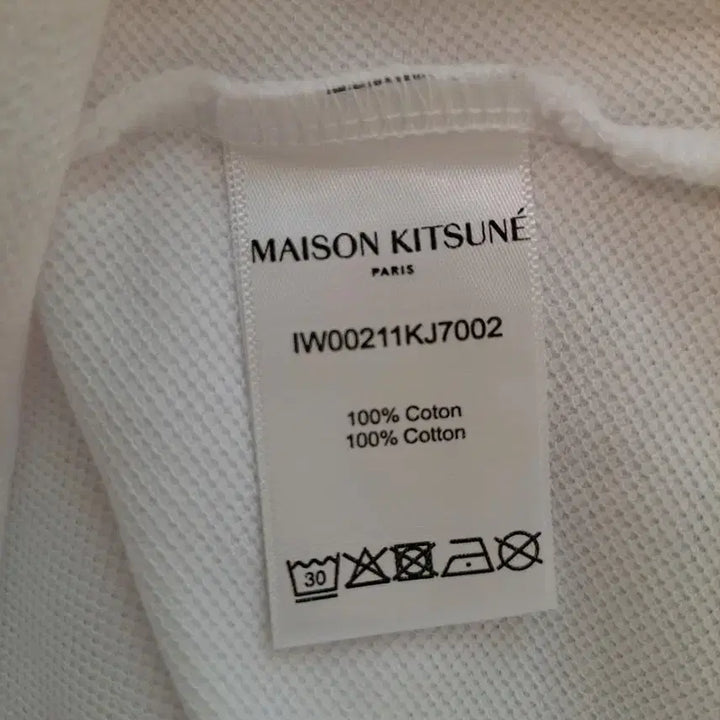 [BUNJANG] Maison Kitsune Fox Patch Polo Shirt White S / 메종키츠네 폭스 반팔 카라티 화이트 s