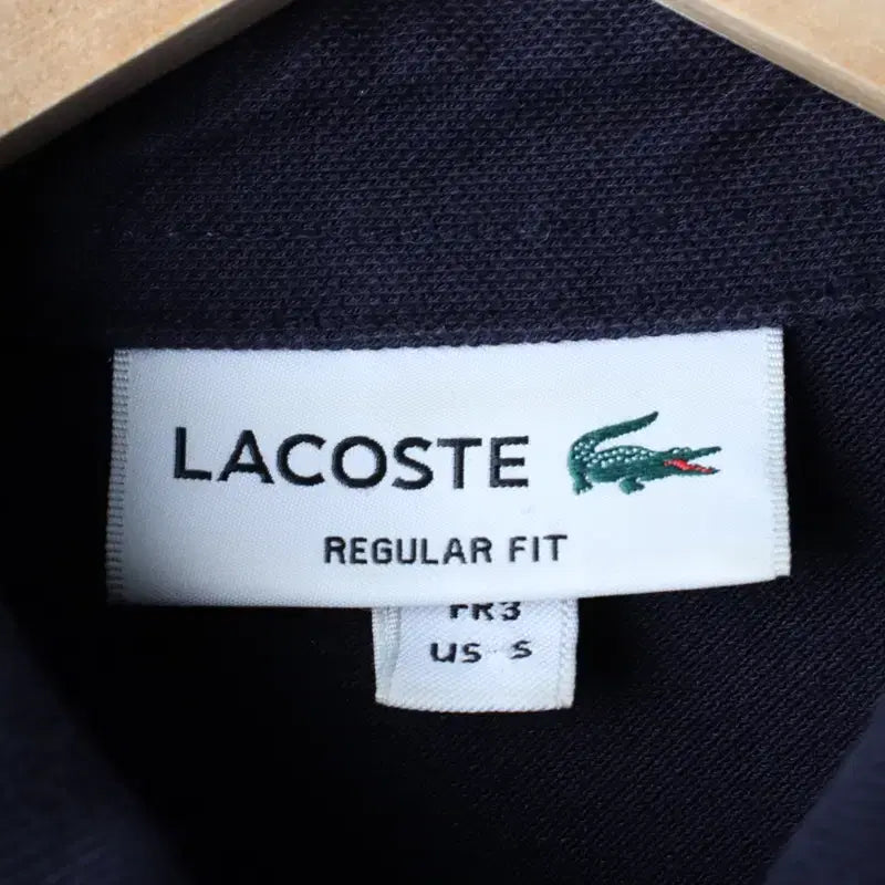 [BUNJANG] Lacoste Small Logo Navy Polo Shirt / (S-M) 라코스테 반팔 카라 티셔츠 스몰로고 네이비 놈코어-184E3