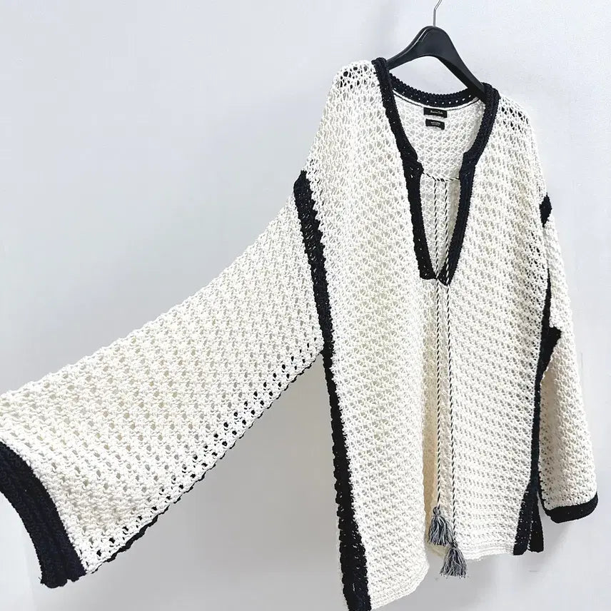 [BUNJANG] Massimo Dutti Crochet Knit Top / 마시모두띠 크로셰 니트 탑