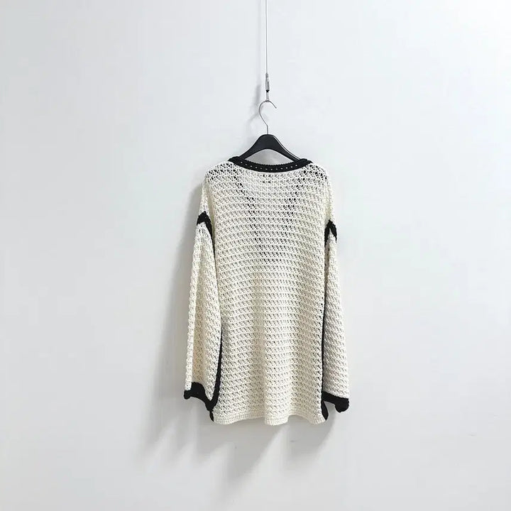 [BUNJANG] Massimo Dutti Crochet Knit Top / 마시모두띠 크로셰 니트 탑