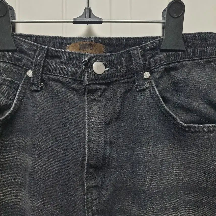 [BUNJANG] Black Washed Wide Denim Pants / 블랙 워싱 와이드 데님 팬츠